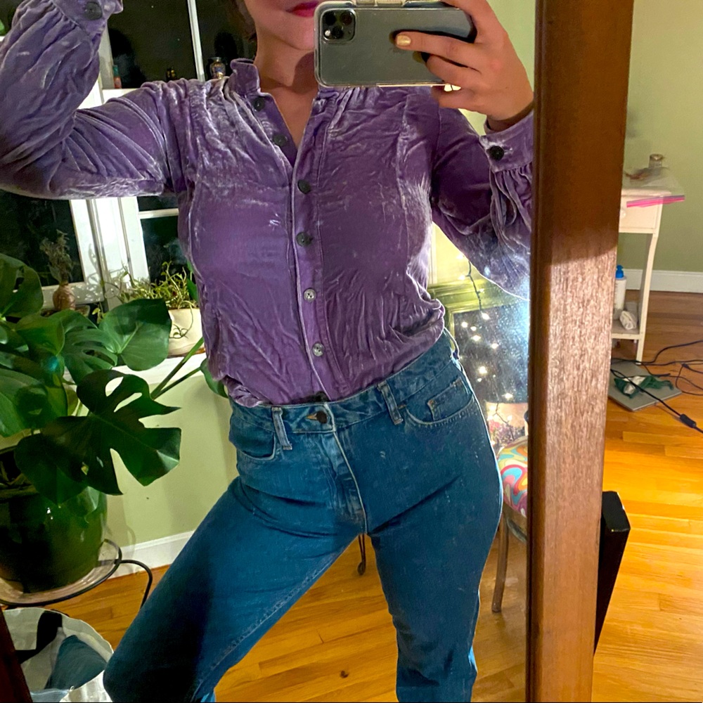 Vintage velvet J.Jill button up